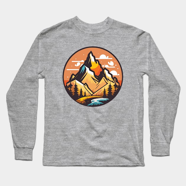 Mountains Are Calling Long Sleeve T-Shirt by kangaroo Studio